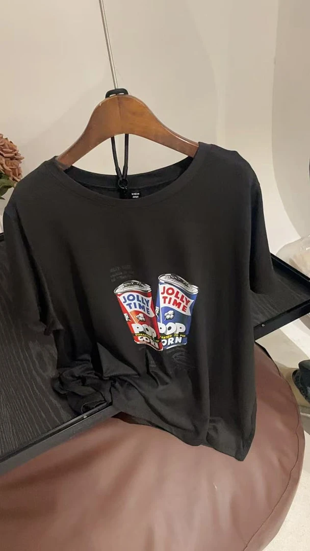 159159-28  新款夏款休闲时尚洋气亲少年上衣成人宝妈百搭短袖