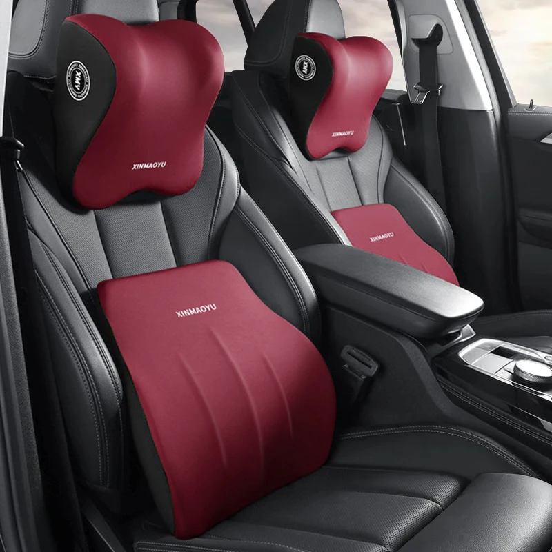 汽车头枕车用腰靠垫车内腰部支撑记忆棉护颈枕头座椅腰托车载靠枕