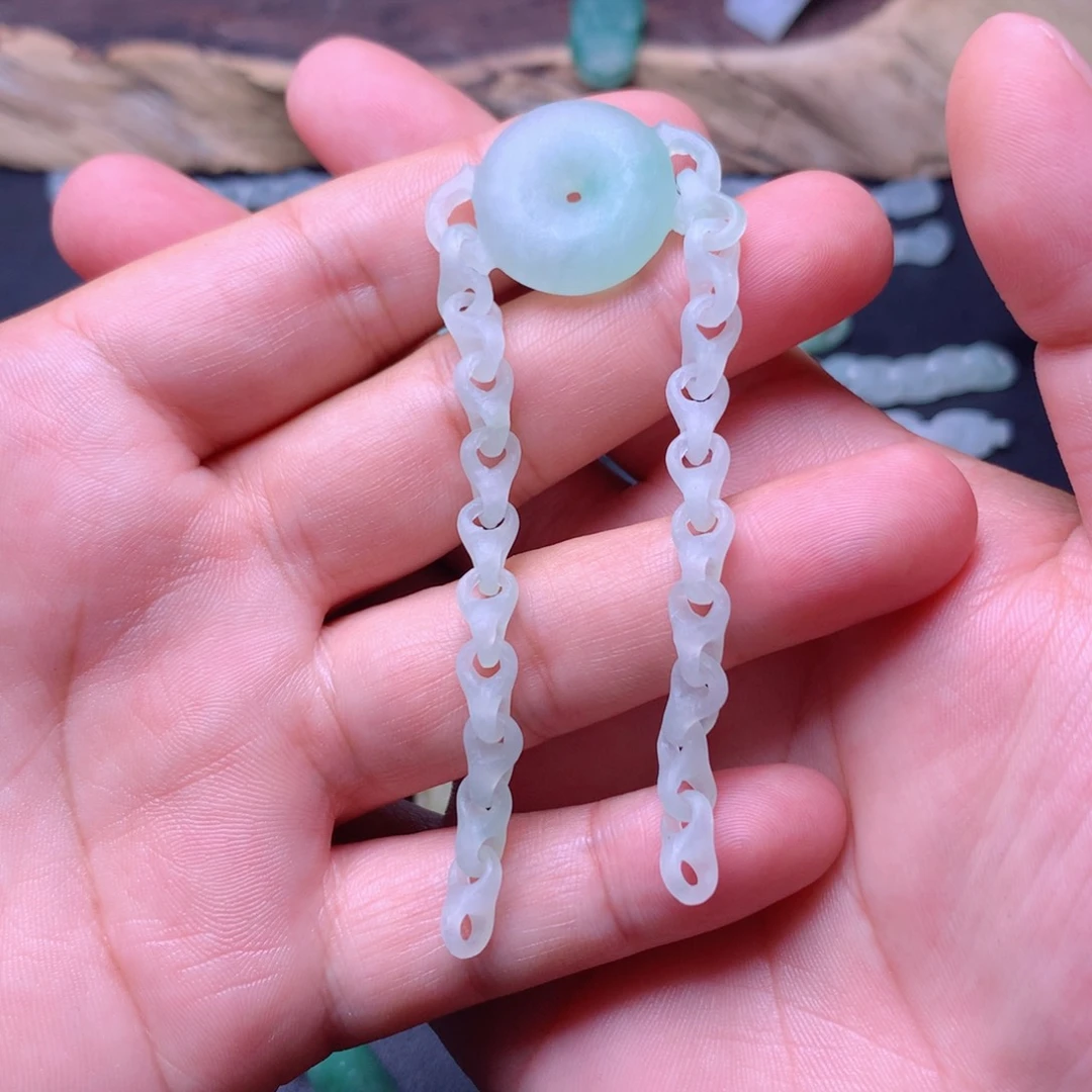 定制翡翠未镶嵌潮**9手链