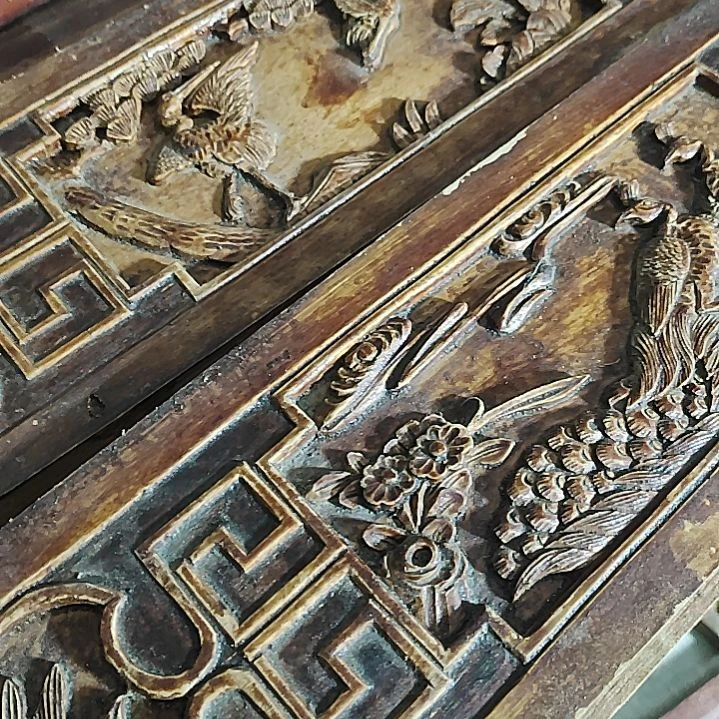 香榧木手工人物木雕花板