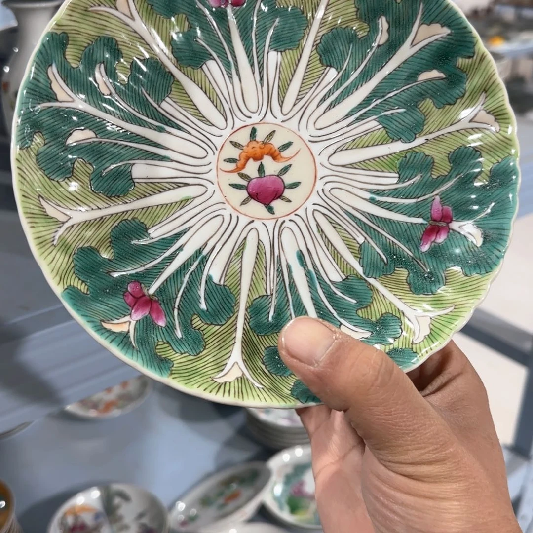 瓷片摆件手绘瓷器全部处理了