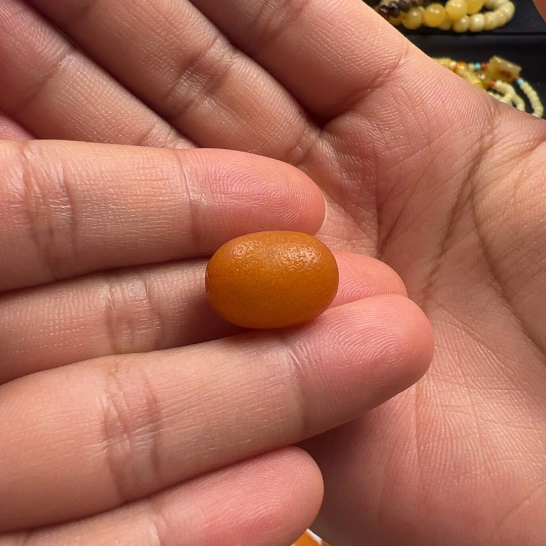 蜜蜡颈饰未镶嵌那****了老蜡枣珠