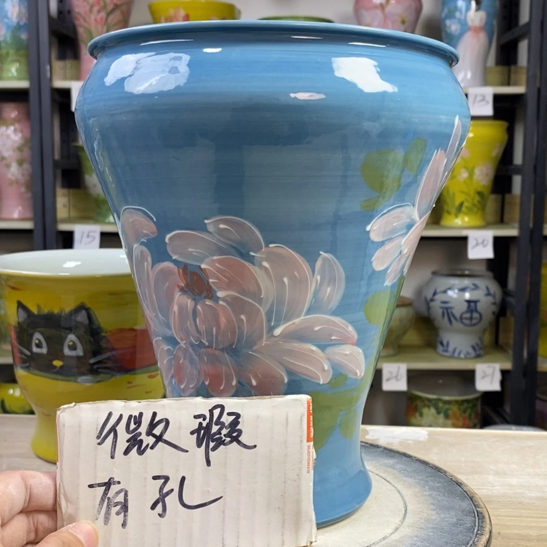 景德镇手工手绘陶瓷花盆