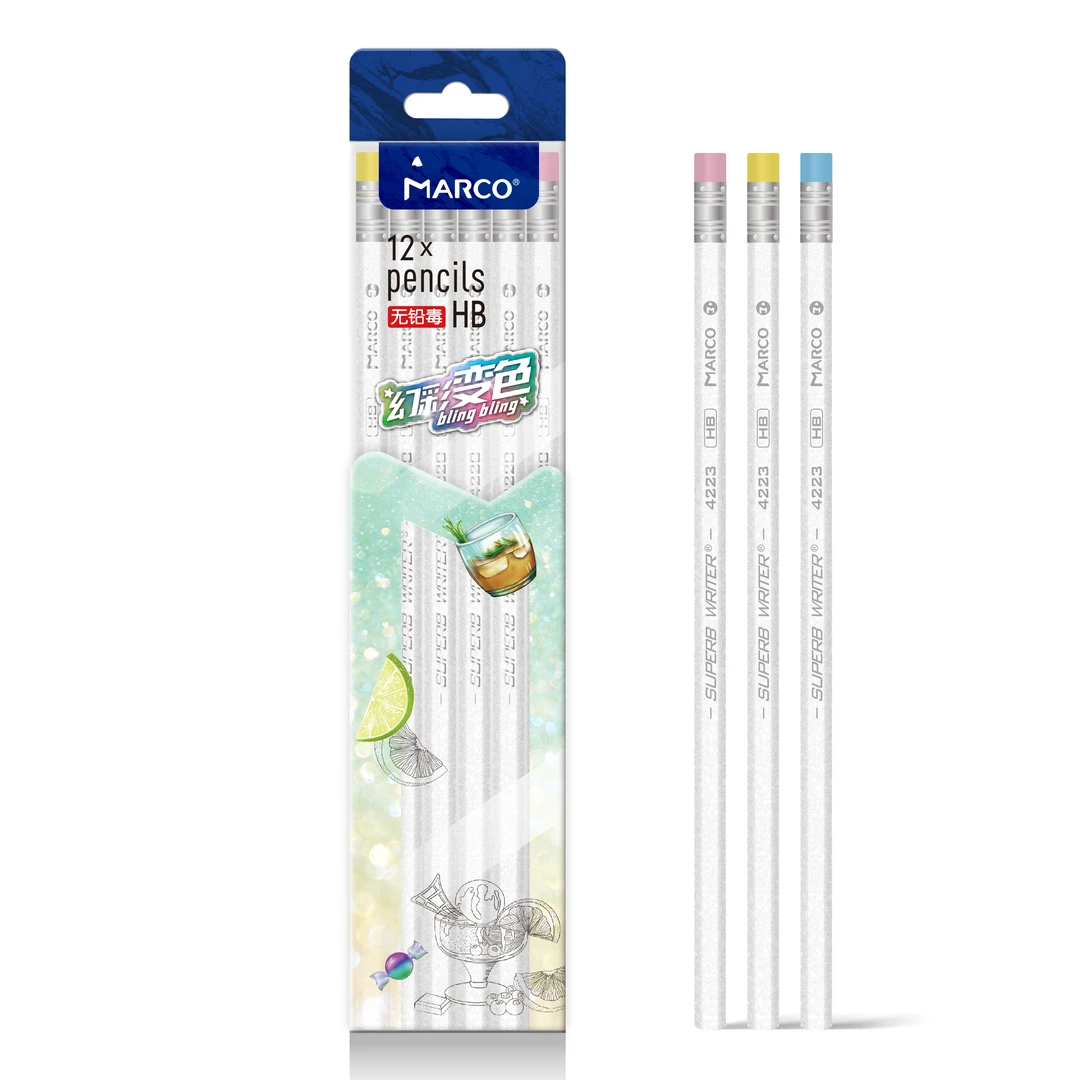 晨光马可六角幻彩变色皮头铅笔12支HB/2B盒4223E4A/4223E6A