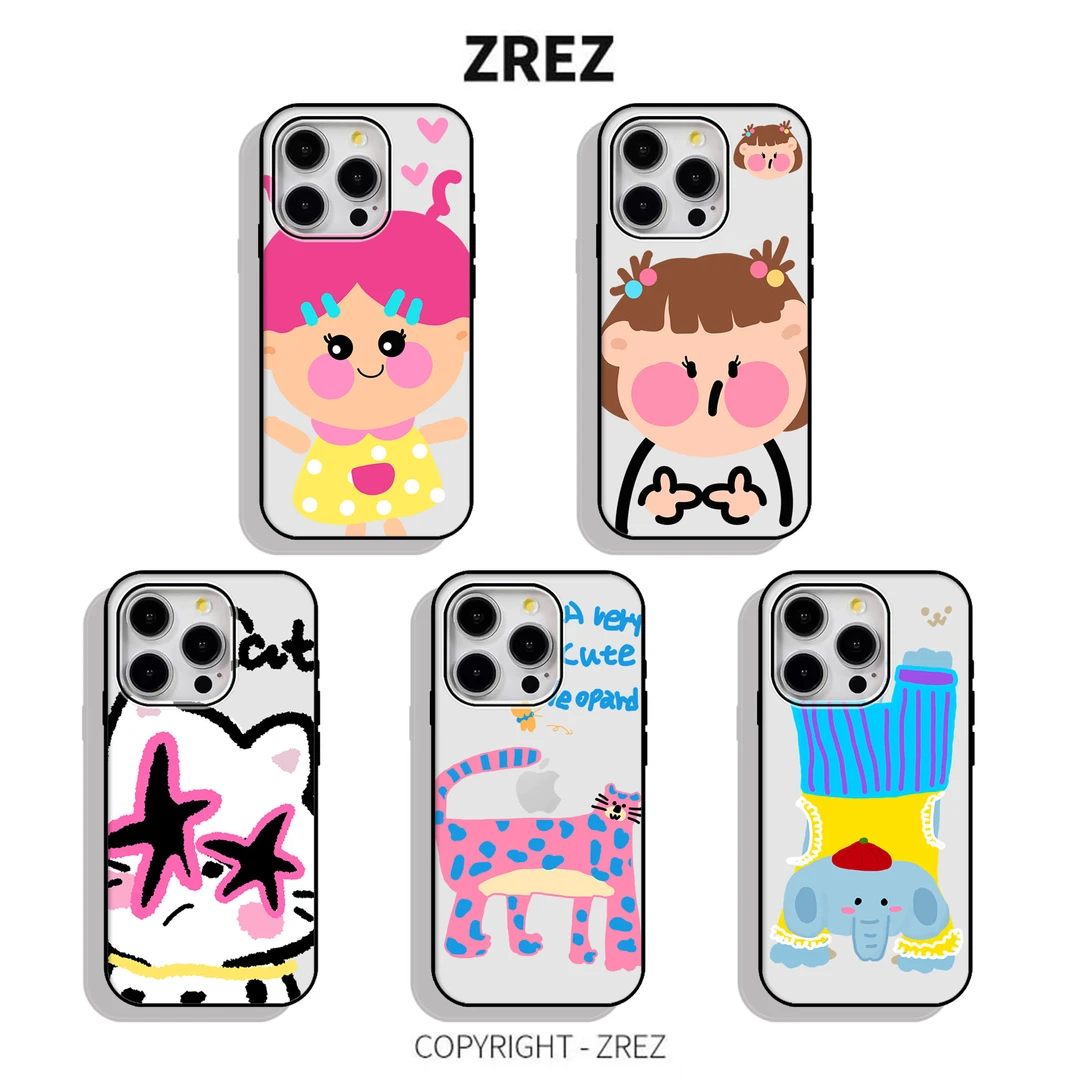 ZREZ 原创 [ 小美 ] 适用苹果iPhone16ProMax防摔磁吸手机壳