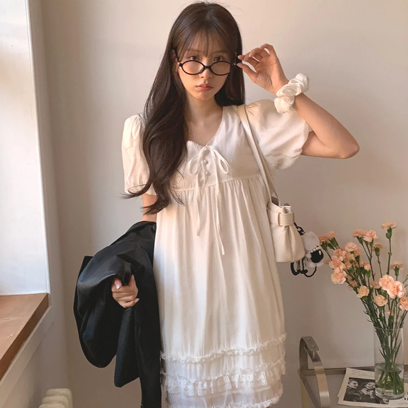 韩货-【半熟恋人】初夏简约气质慵懒法式小众设计感连衣裙/3059