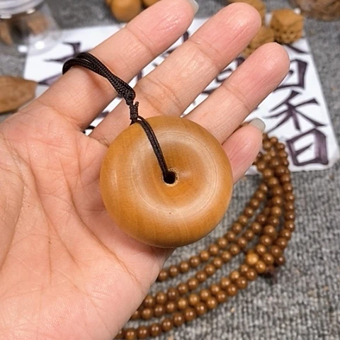 檀香木吊坠老山檀香大平安扣4.0/1.8