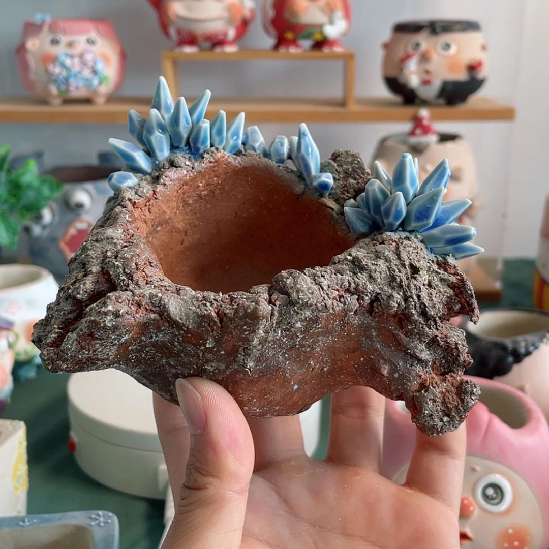 【闪购商品】紫砂花盆泡***糖花盆花盆