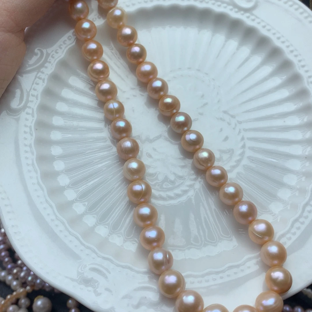 淡水珍珠8-9未镶嵌x12项链