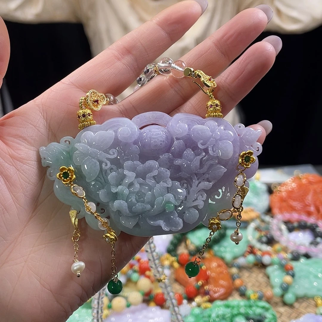 翡翠颈饰未镶嵌代编织