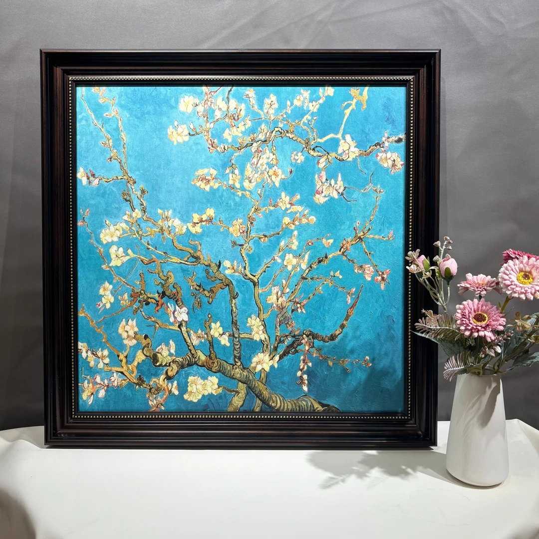 梵高花卉餐厅装饰画美式墙面挂画客厅壁画欧式复古艺术048