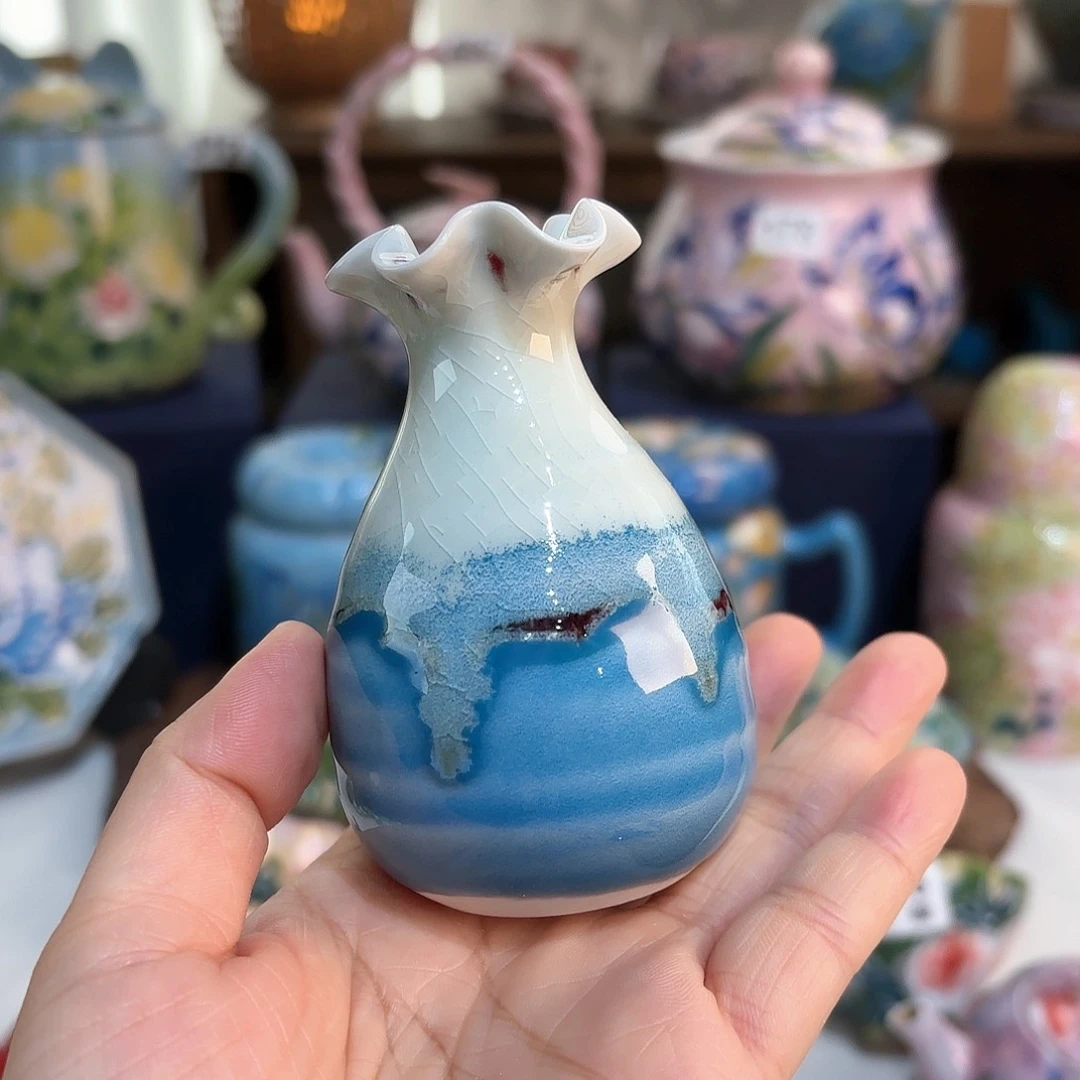 景德镇手绘高温釉下彩陶瓷茶具