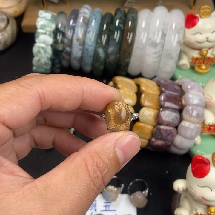 未镶嵌手链硅化珊瑚（珊瑚玉）