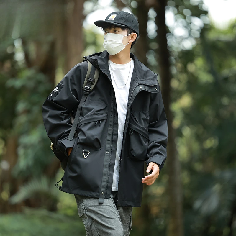 西部公羊冲锋外套春秋潮流防风防泼水户外夹克潮百搭美式休闲上衣