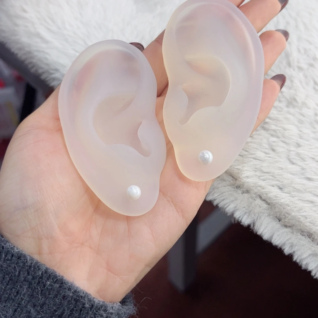 海水珍珠耳饰银S925镶嵌