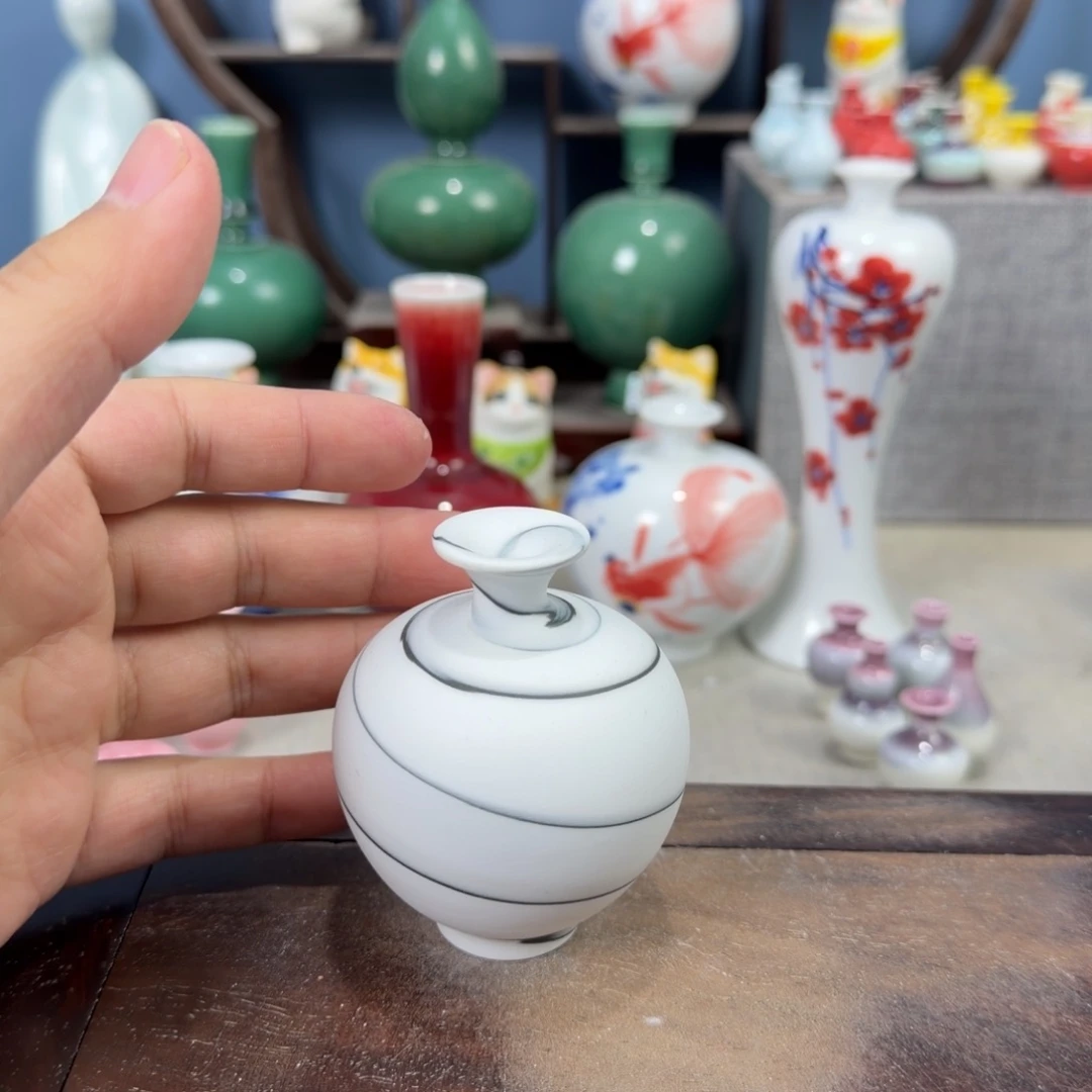 陶瓷手工小花器摆件