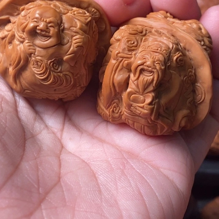 文玩核桃把件财迷金蟾