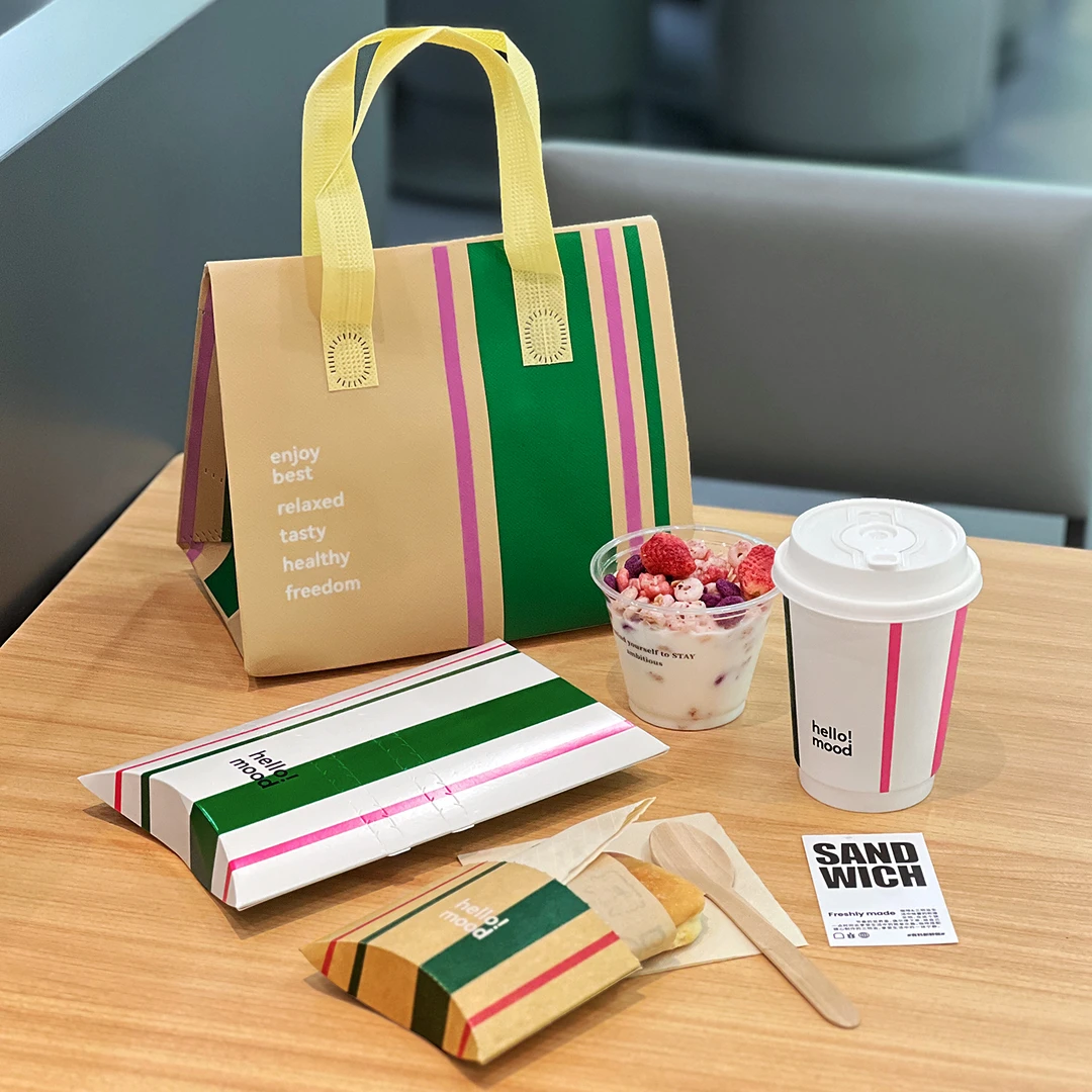 轻食简餐包装一次性保温袋外卖专用甜品烘焙铝箔无纺布打包袋定制