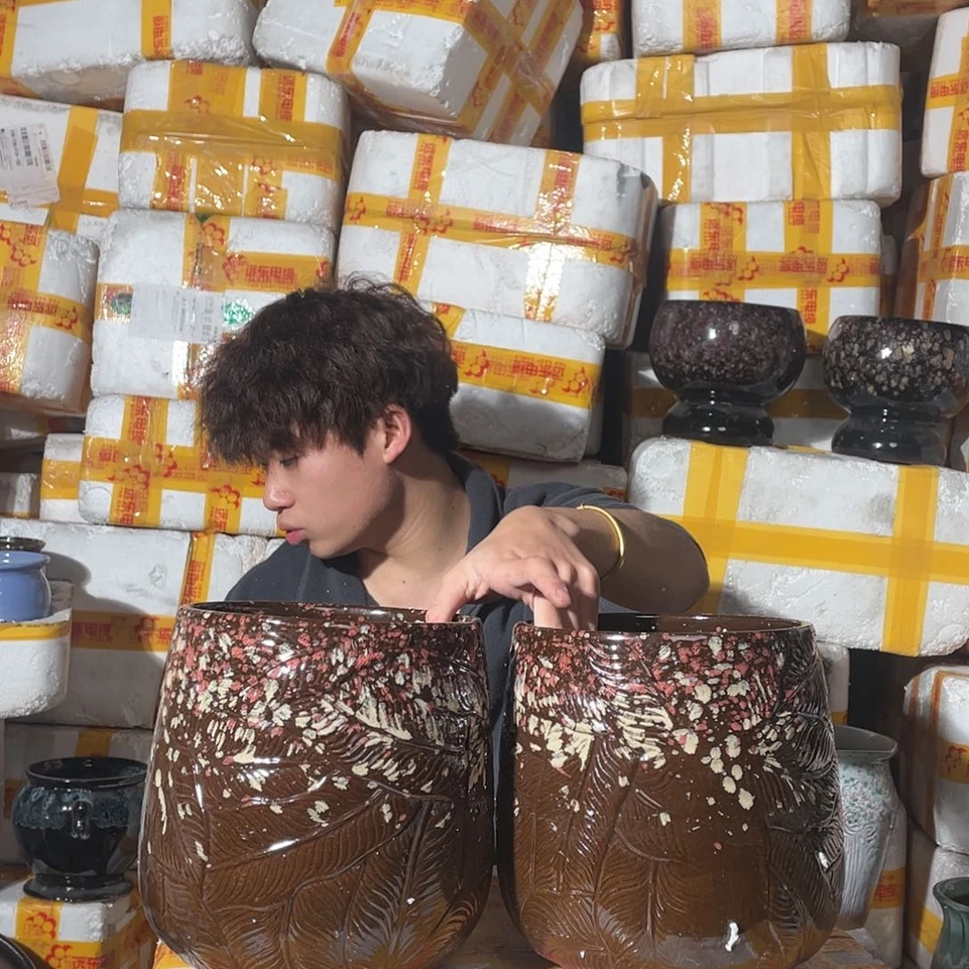 红陶宜兴紫砂花盆