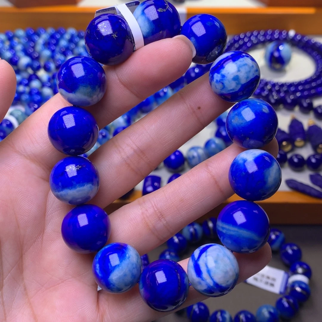 青金石未镶嵌手串16mm