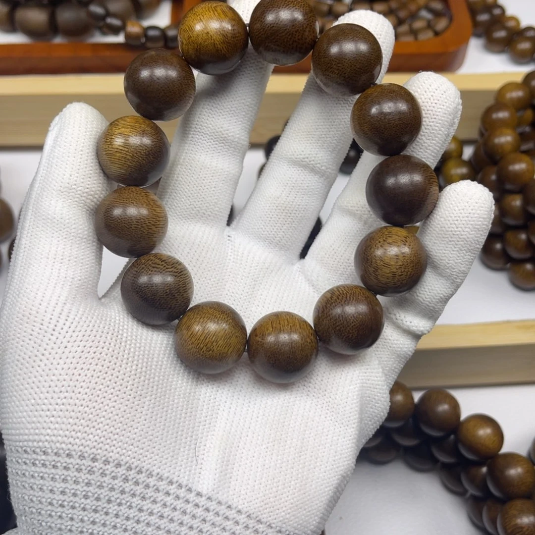 感***生沉香手串越南芽庄黄棋楠1.8