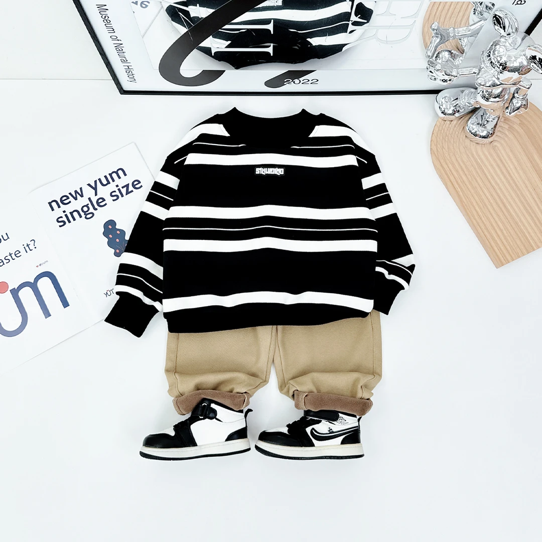 儿童卫衣加绒款长袖2025新款秋冬装男童 D-BQ24910N 悠悠童话童装