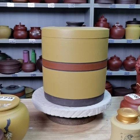 茶叶罐紫砂八饼装茶叶罐处理241