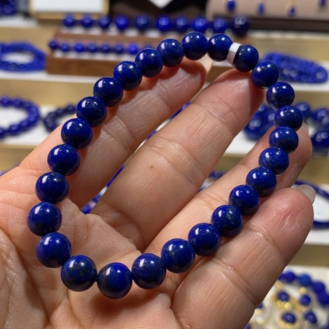 青金石未镶嵌手串8m