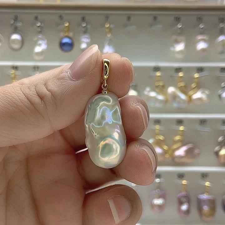 珍***妮颈饰银S925镶嵌淡水珍珠98