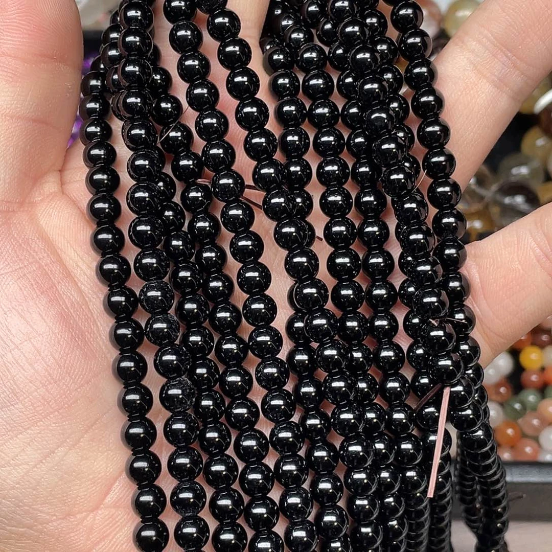 未镶嵌水晶手链黑曜石三圈多样性发其一