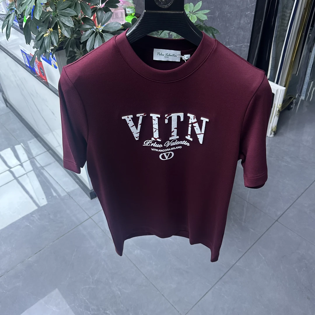 PRLUO VALENTIN新品25秋冬男士加厚短袖T恤