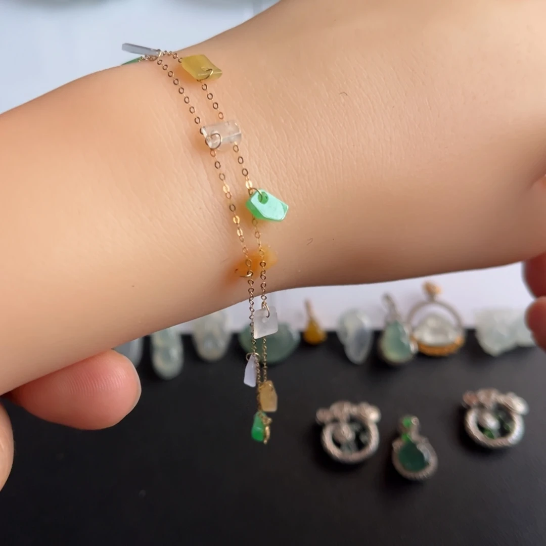 翡翠18K金镶嵌颈饰福利