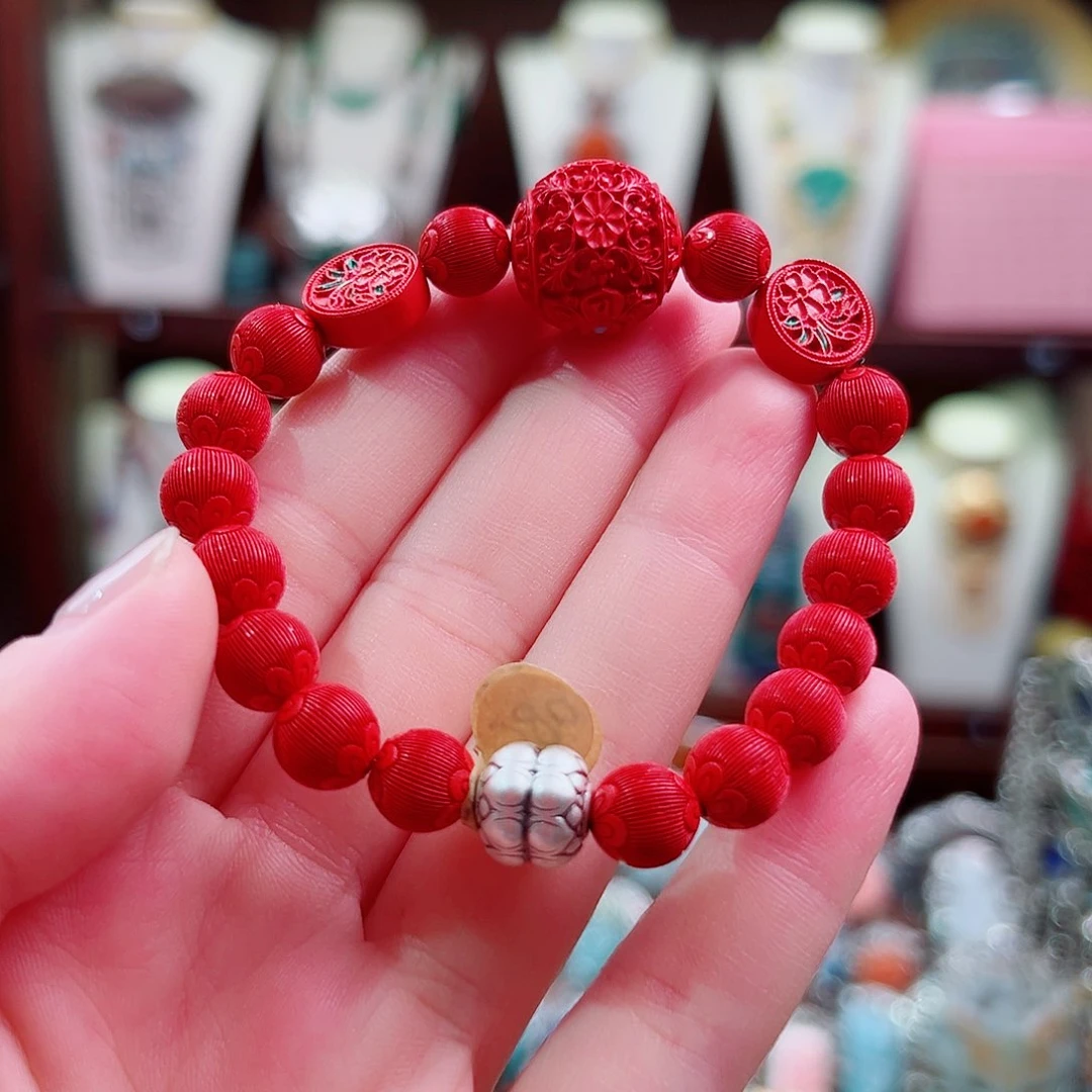 暗***醺银S925镶嵌手链翡翠手链