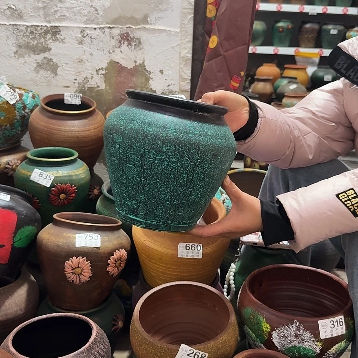 绿色坛子525高度20口径15