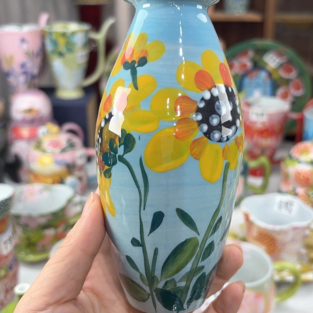 景德镇手绘高温釉下彩陶瓷茶具