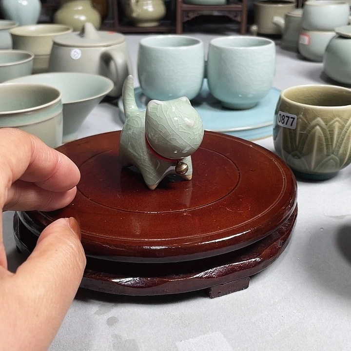 原矿釉小猫茶宠2222