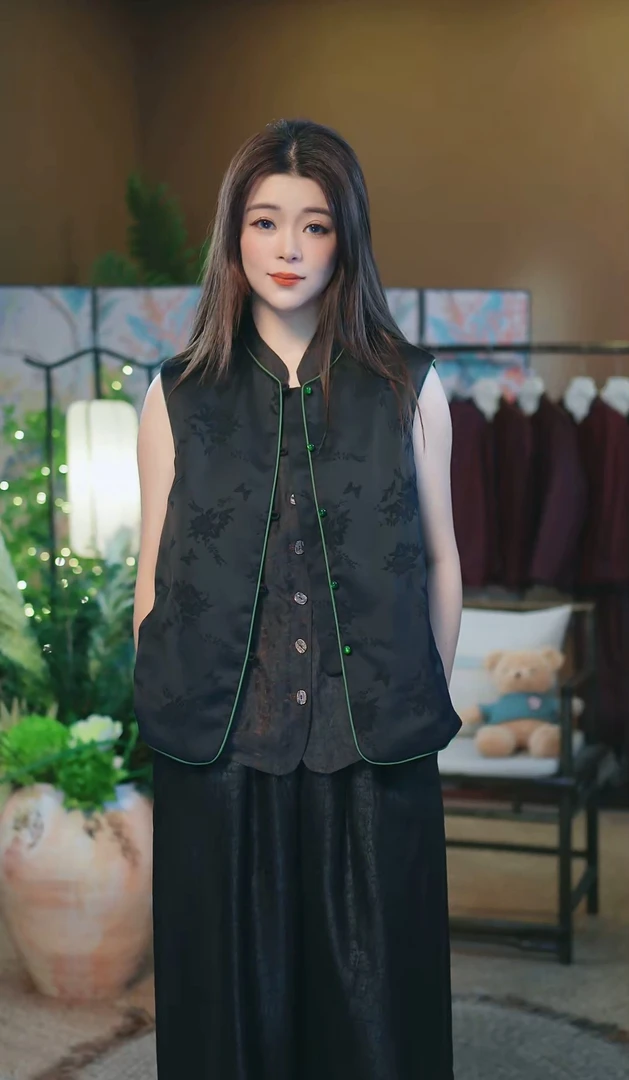 杯子家《绿芽蚕丝马甲》秋冬保暖舒适亲肤多穿实用加棉女款