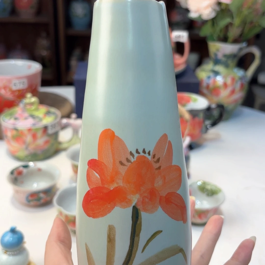 景德镇手绘高温釉下彩陶瓷茶具