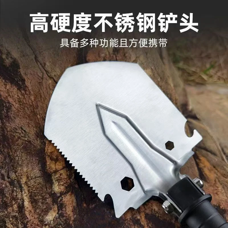 户外兵工铲斧锤头多功能大野营求生折叠号工兵铲子