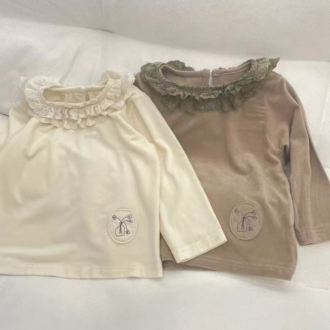 草房子 25秋 25300女童娃娃领打底衫(汉服)时尚