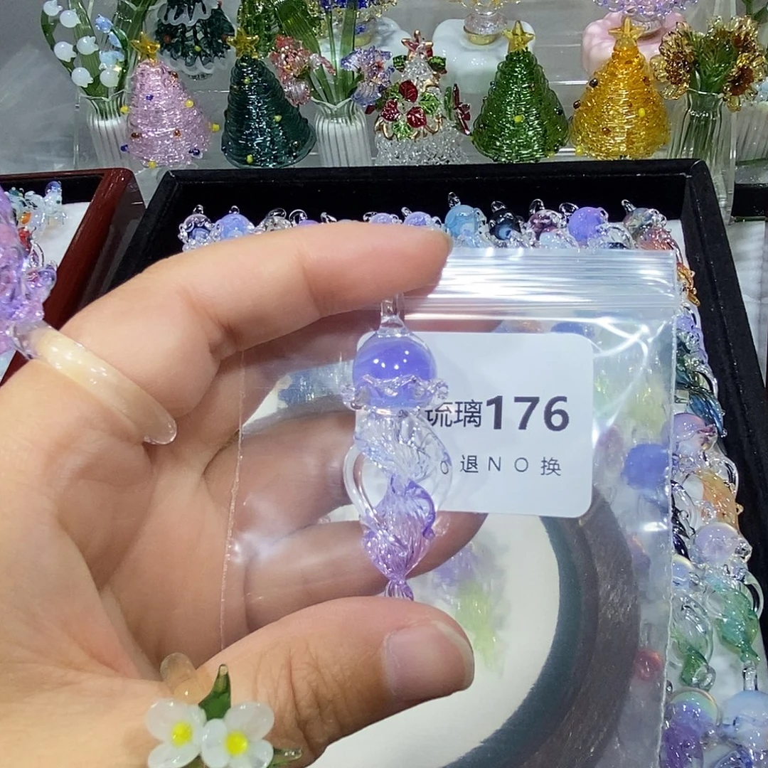 F***️吊坠（不含链）玻璃176紫色水母