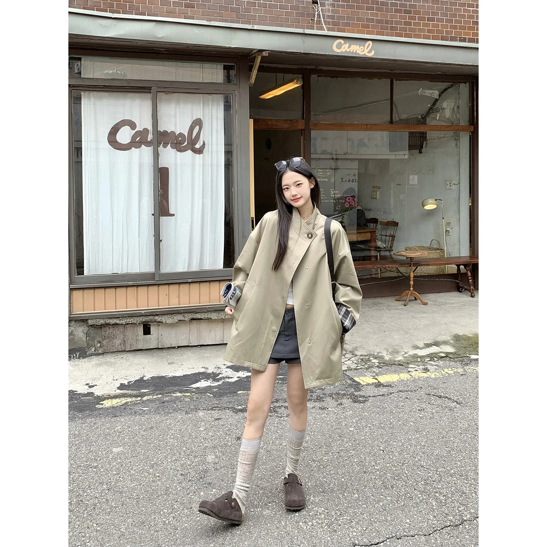 【倪子清仓】英伦风BD风衣外套253V2252