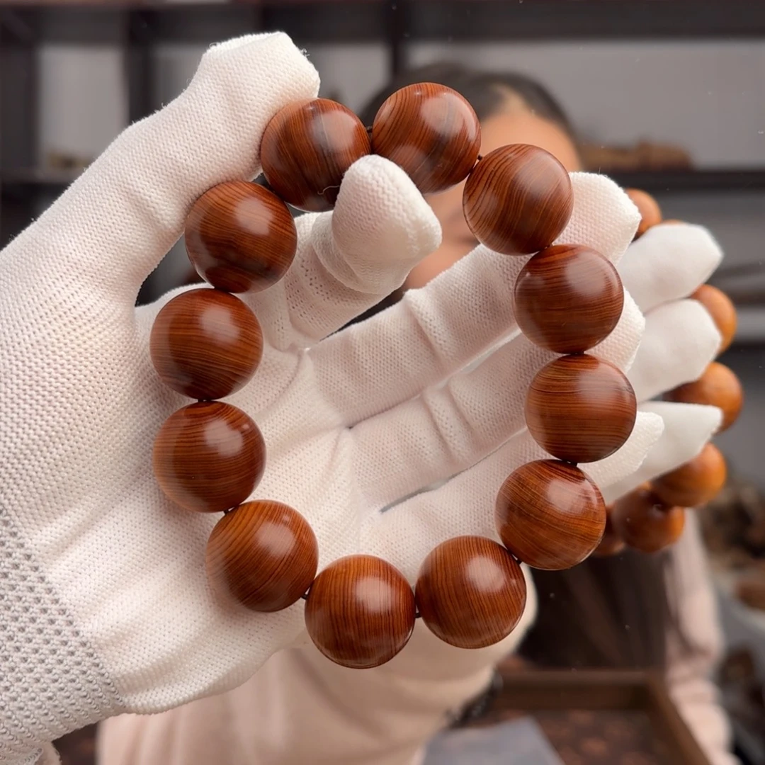 刀***狼柏木（崖柏）手串/手链 黑油蚕丝纹2.0泥膏香料甜香48.2