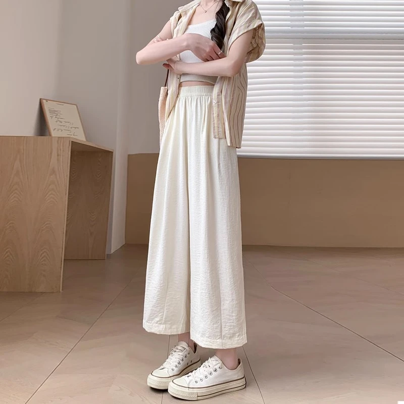 2025新款奶芙九分萝卜裤子女夏季薄款高腰宽松垂感山本休闲阔腿裤