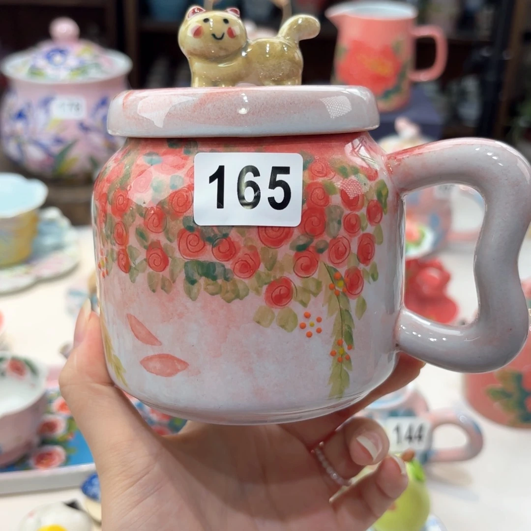 景德镇手绘高温釉下彩陶瓷茶具