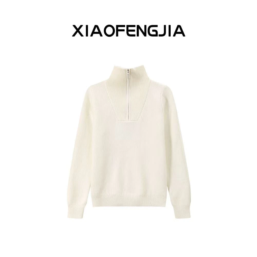 2024冬季新款【四季青小封家轻奢】加绒加厚洋气百搭显瘦拉链毛衣58