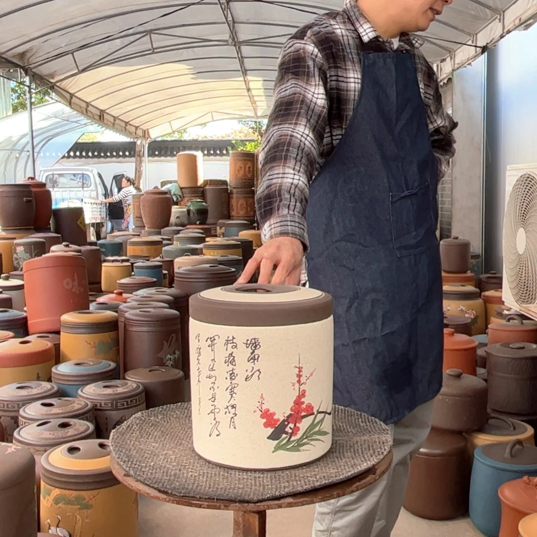 茶叶罐紫砂8 饼茶叶罐