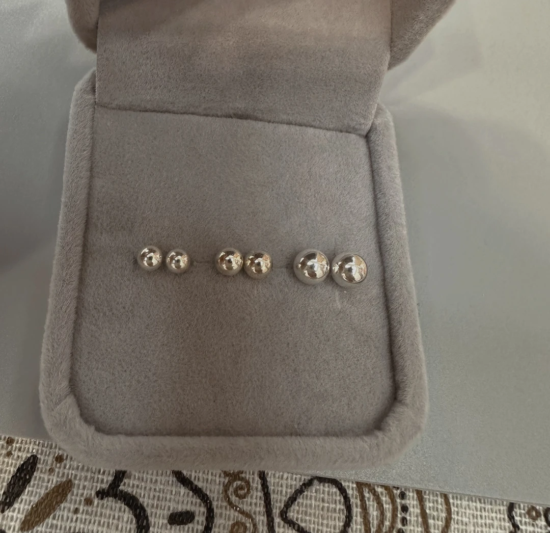 足银耳饰 纯银耳钉小众耳环