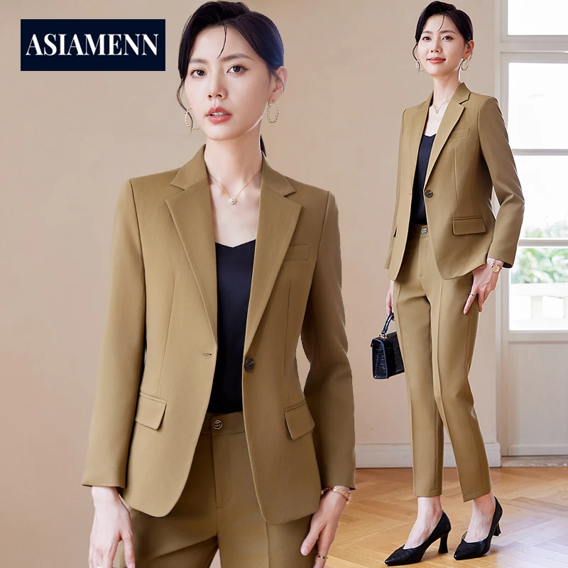 高档修身西装套装女士秋冬新款高级感正装职业气质酒店经理工作服
