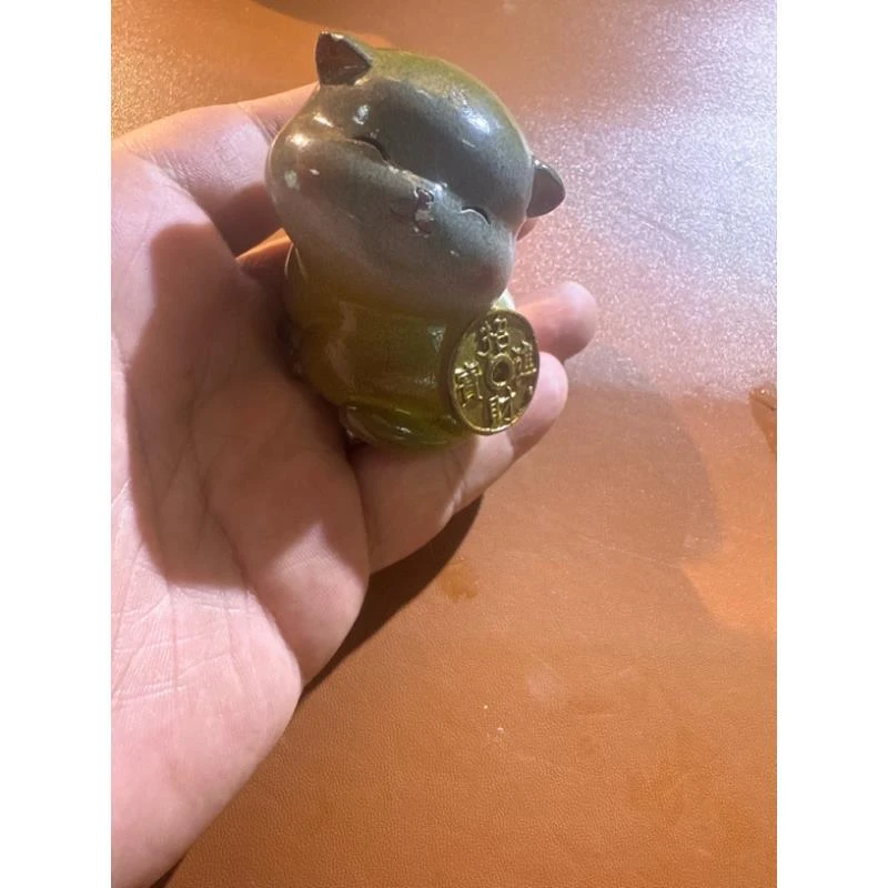 变色招财猫 遇热水变色